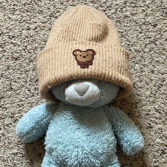 H&M Rib-knit Hat, Beige. - Picture 3 of 3